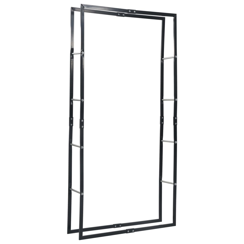 Haardhoutrek 100x25x200 cm staal zwart