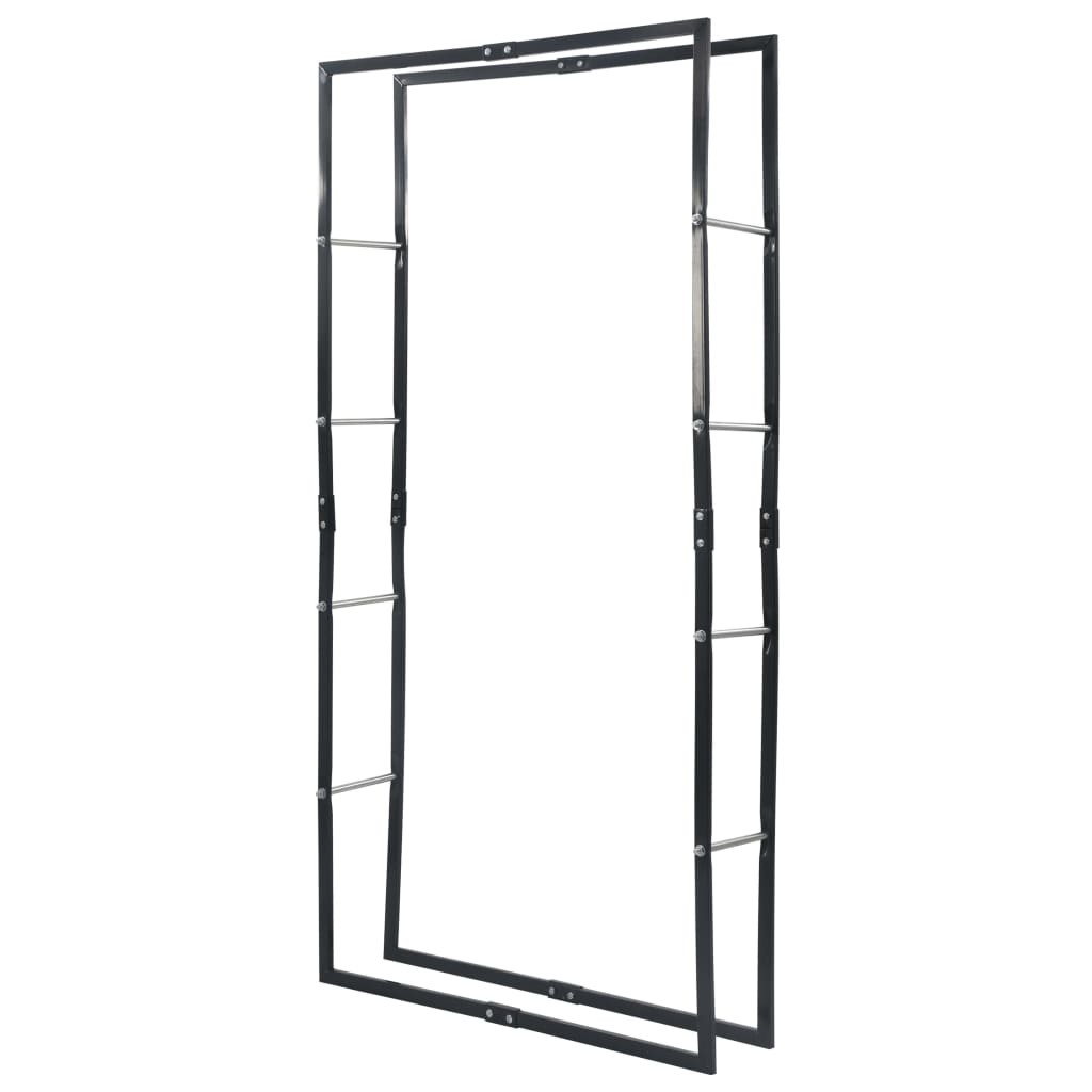 Haardhoutrek 100x25x200 cm staal zwart