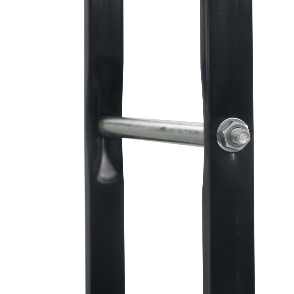Haardhoutrek 100x25x200 cm staal zwart
