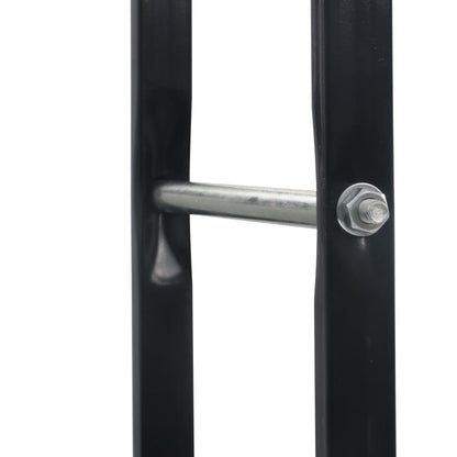 Haardhoutrek 100x25x200 cm staal zwart