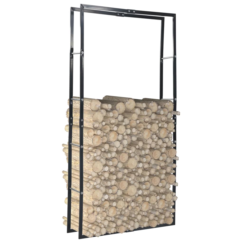 Haardhoutrek 100x25x200 cm staal zwart