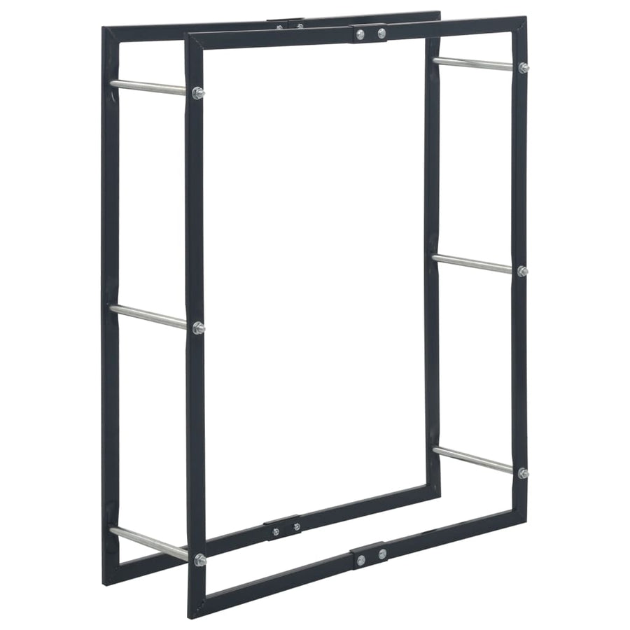 Haardhoutrek Staal Zwart 80 x 25 x 100 cm