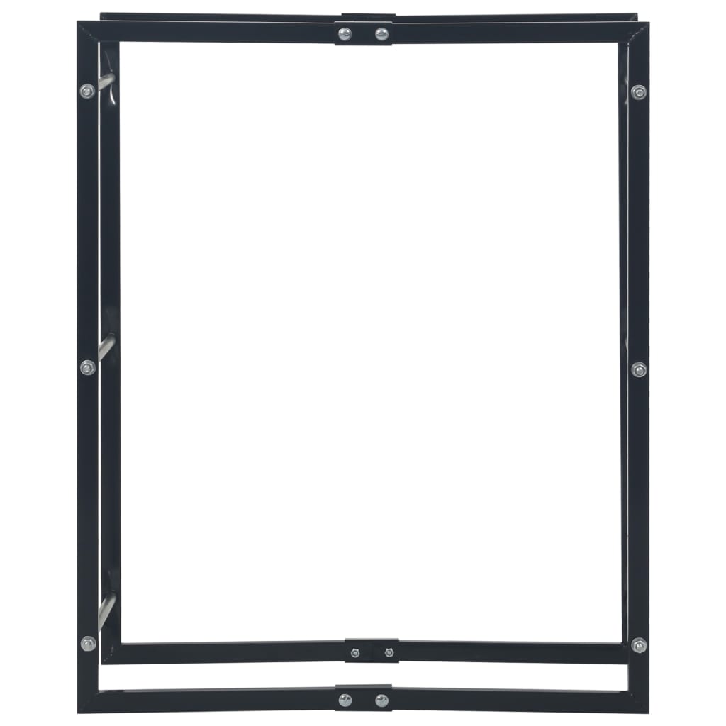 Haardhoutrek Staal Zwart 80 x 25 x 100 cm