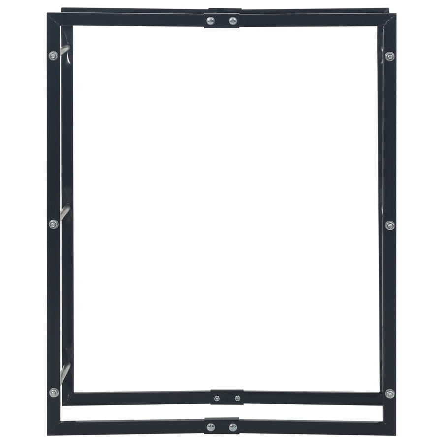 Haardhoutrek Staal Zwart 80 x 25 x 100 cm