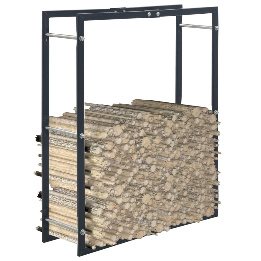Haardhoutrek Staal Zwart 80 x 25 x 100 cm