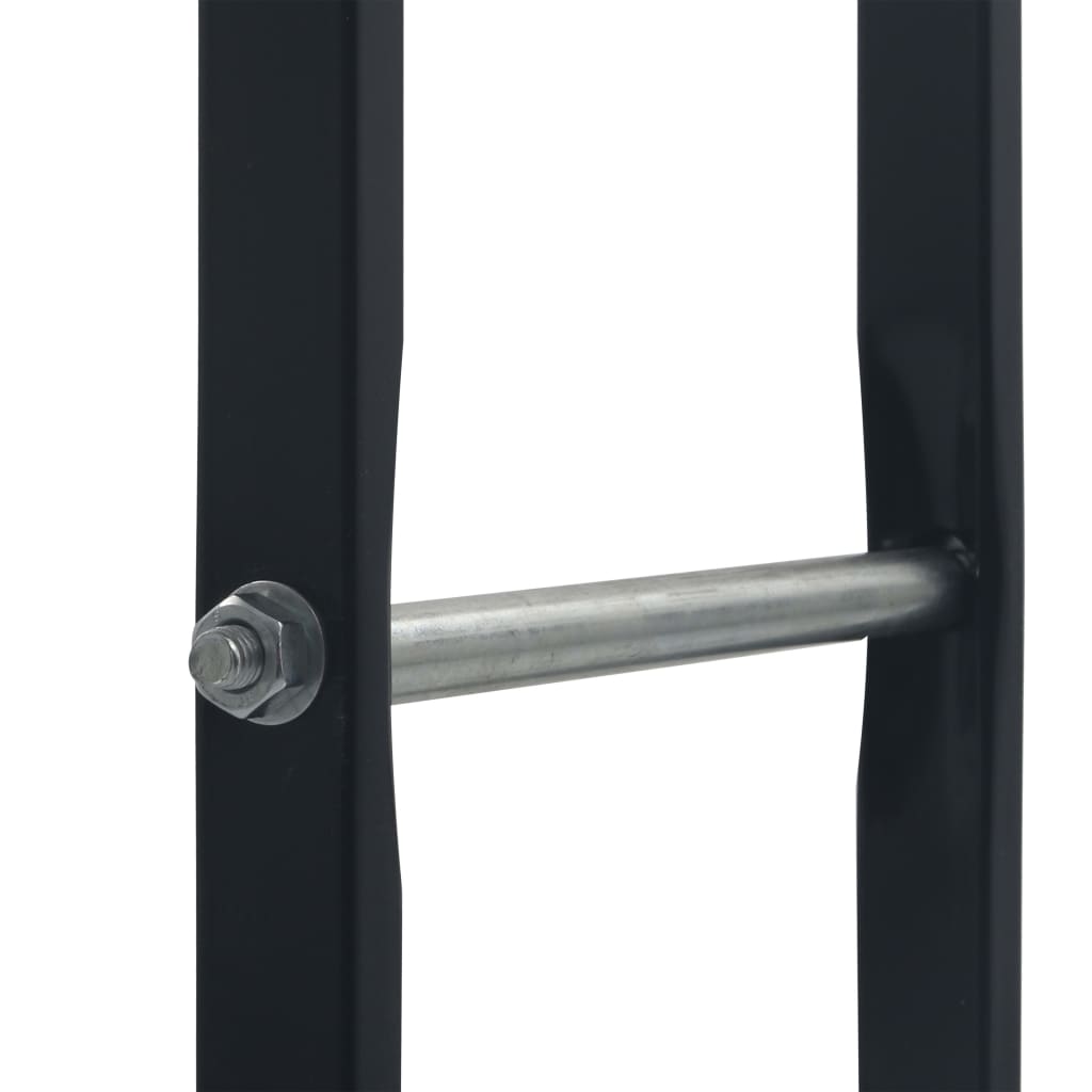 Haardhoutrek Staal Zwart 100 x 25 x 100 cm
