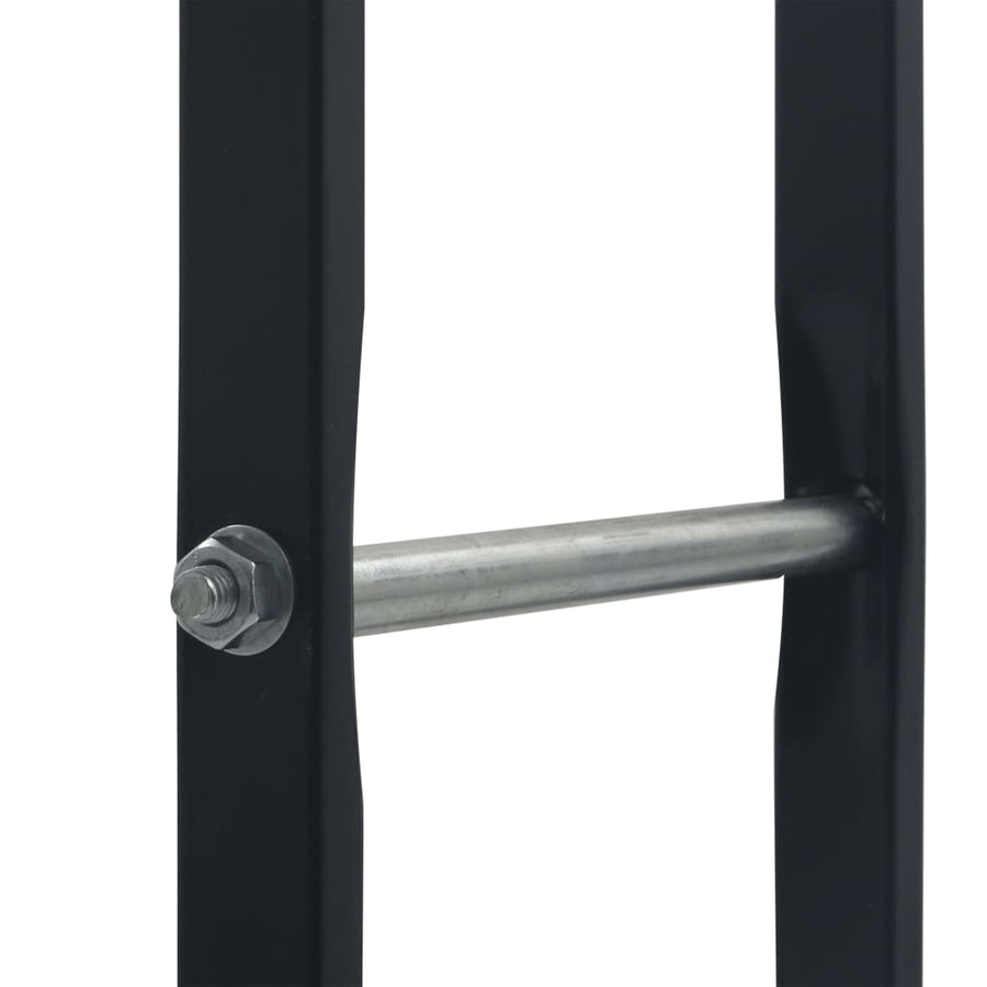 Haardhoutrek Staal Zwart 100 x 25 x 100 cm