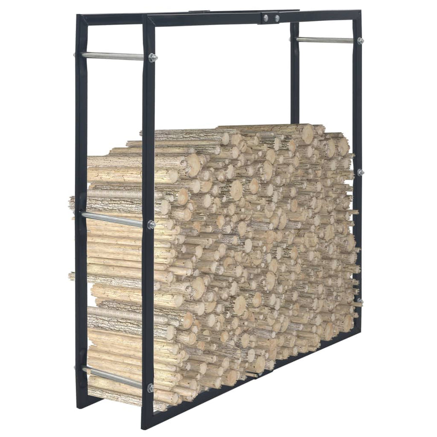 Haardhoutrek Staal Zwart 100 x 25 x 100 cm