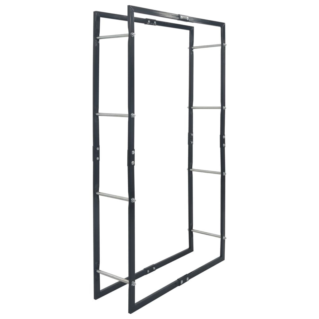 Haardhoutrek 80x25x150 cm staal zwart