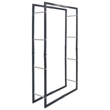 Haardhoutrek 80x25x150 cm staal zwart