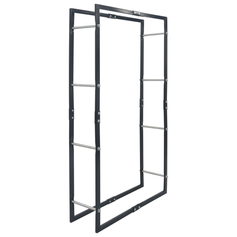 Haardhoutrek 80x25x150 cm staal zwart