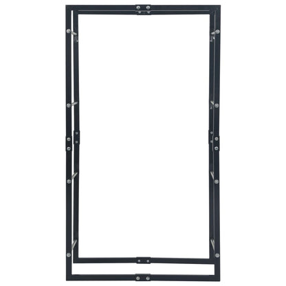 Haardhoutrek 80x25x150 cm staal zwart