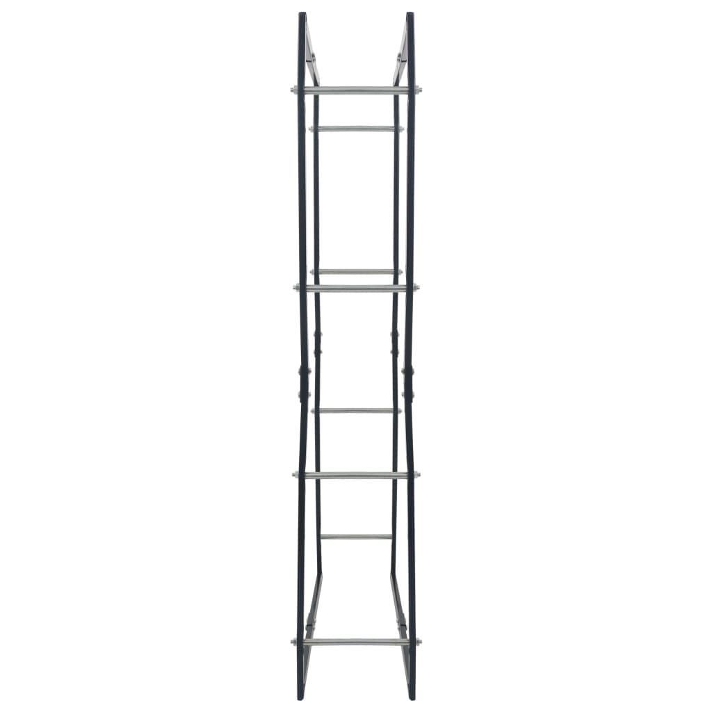 Haardhoutrek 80x25x150 cm staal zwart