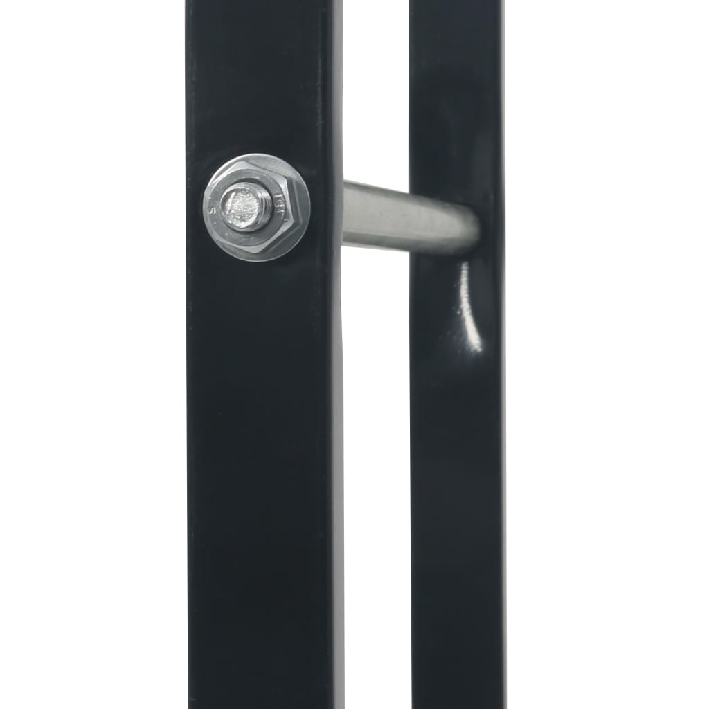 Haardhoutrek 80x25x150 cm staal zwart
