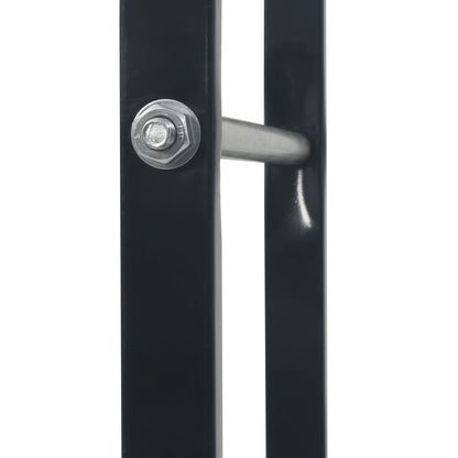 Haardhoutrek 80x25x150 cm staal zwart