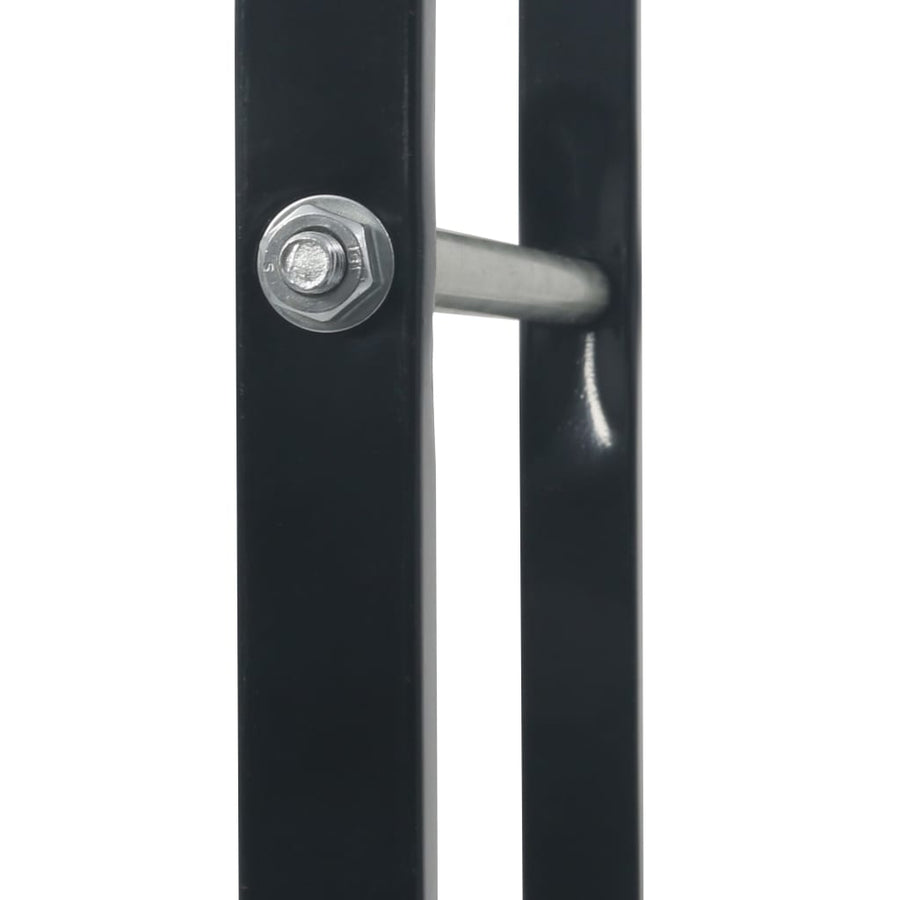 Haardhoutrek 80x25x150 cm staal zwart
