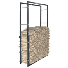 Haardhoutrek 80x25x150 cm staal zwart