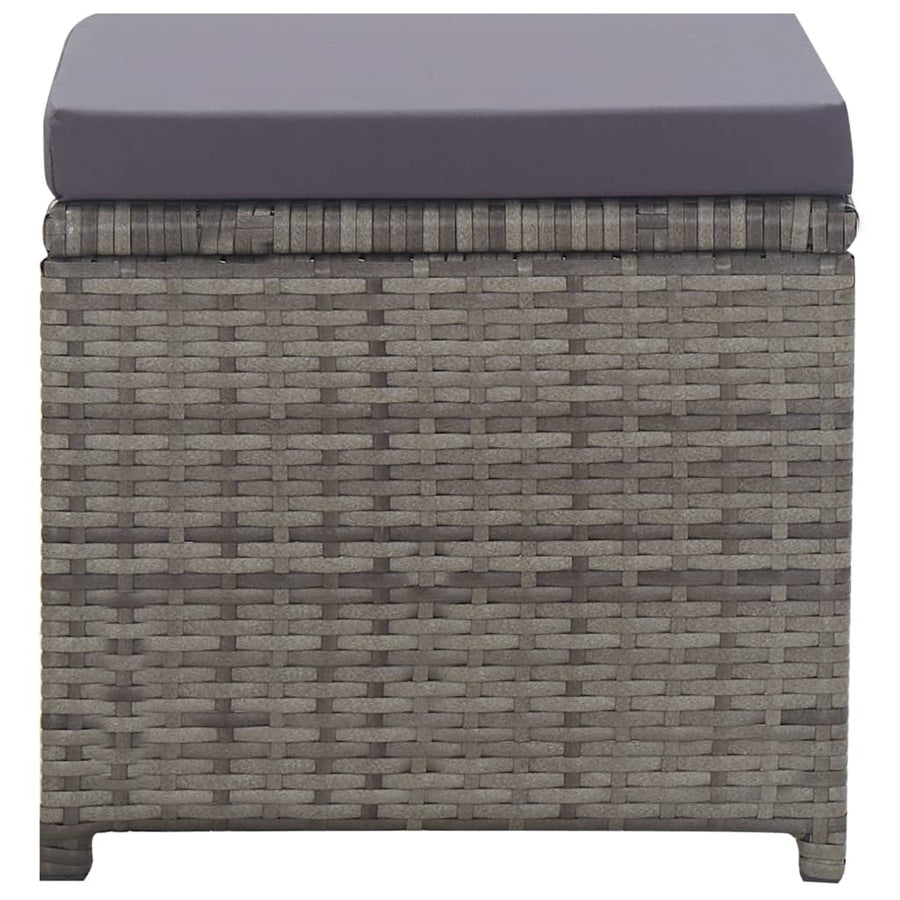 5-Delige Tuinset Poly Rattan En Acaciahout Antraciet 1