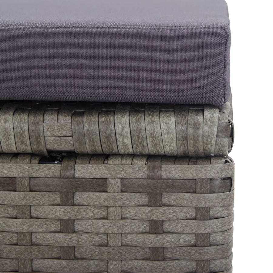 5-Delige Tuinset Poly Rattan En Acaciahout Antraciet 1