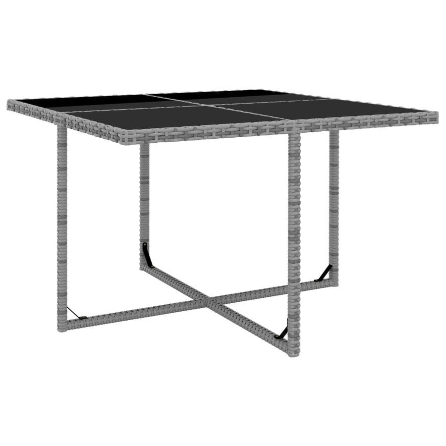 -Delige Tuinset Met Kussens Poly Rattan Antraciet en zwart