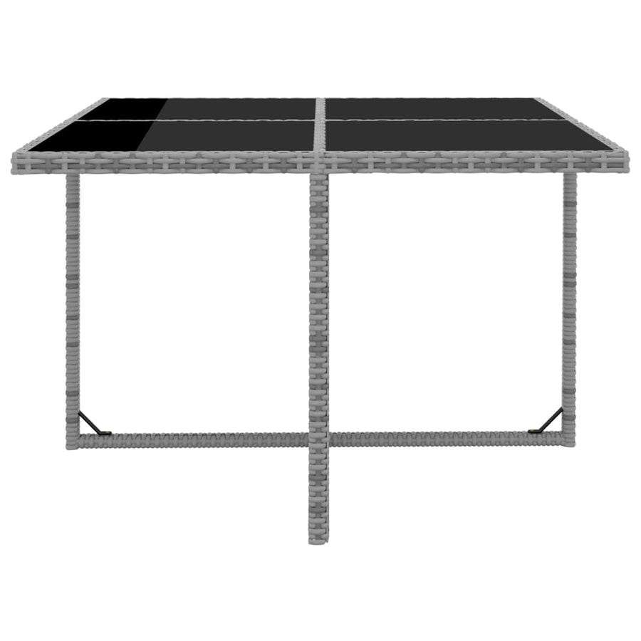 -Delige Tuinset Met Kussens Poly Rattan Antraciet en zwart