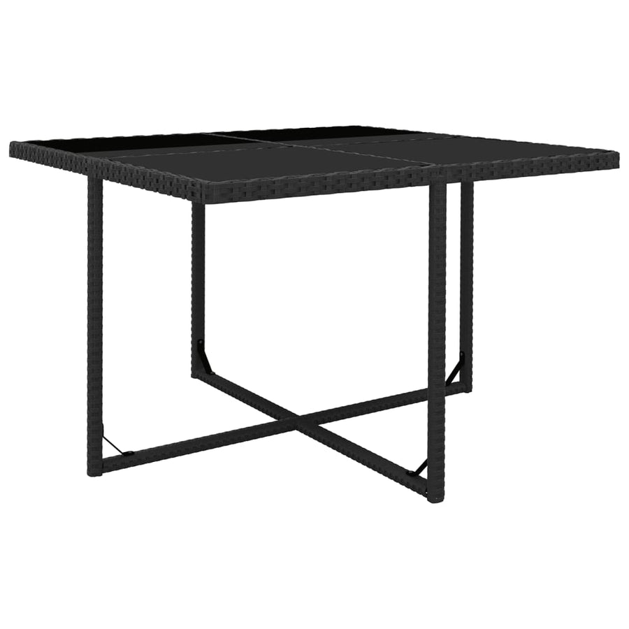 -Delige Tuinset Met Kussens Poly Rattan Zwart