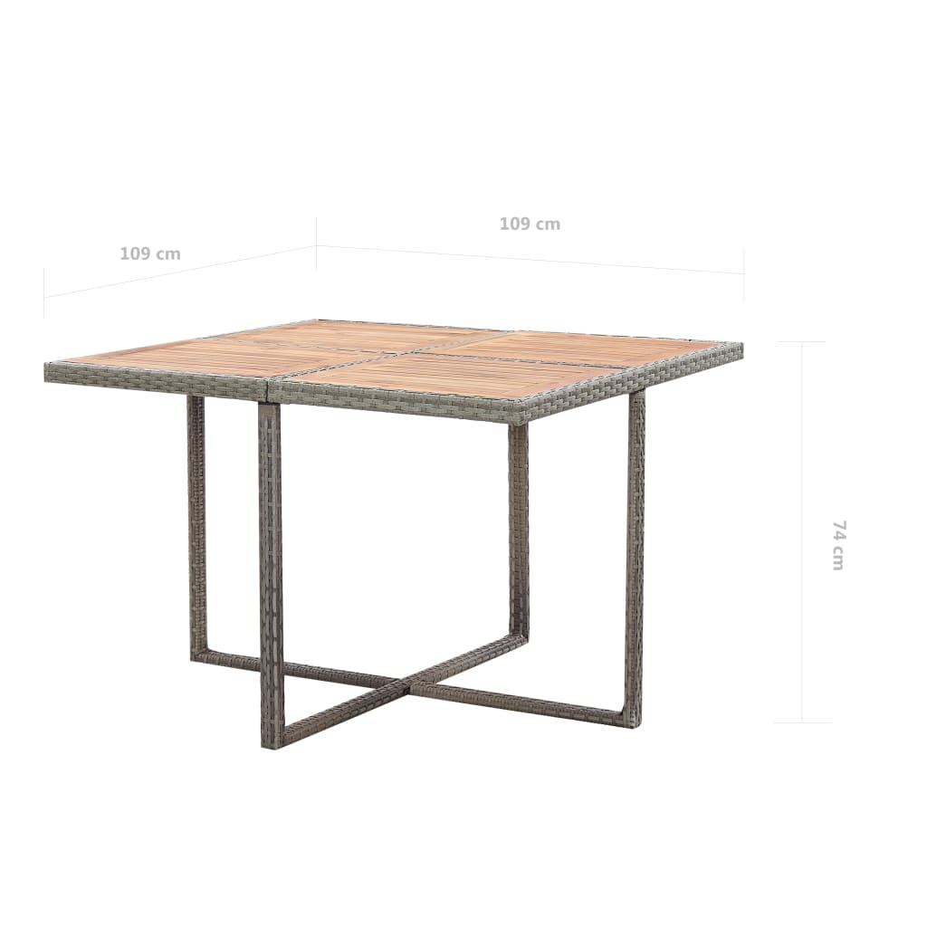 -Delige Tuinset Met Kussens Poly Rattan Antraciet en bruin