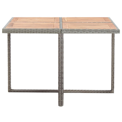 -Delige Tuinset Met Kussens Poly Rattan Antraciet en bruin