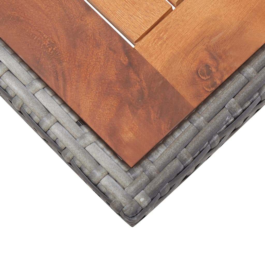 11-Delige Tuinset Met Kussens Poly Rattan Grijs 167 cm tafellengte Grijs en bruin 10x Fauteuil + Tafel