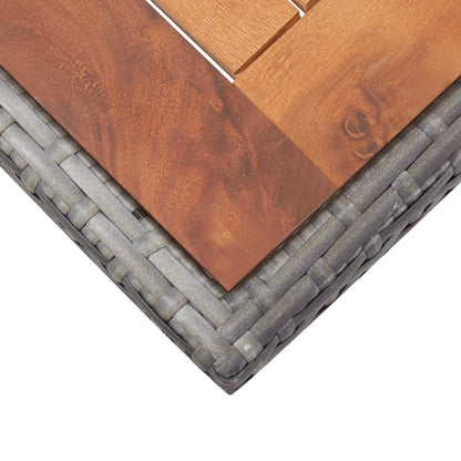 11-Delige Tuinset Met Kussens Poly Rattan Grijs 167 cm tafellengte Grijs en bruin 10x Fauteuil + Tafel