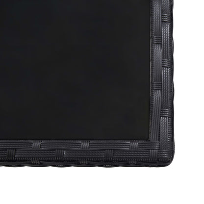 13-Delige Tuinset Met Kussens Poly Rattan Zwart 225 cm tafellengte