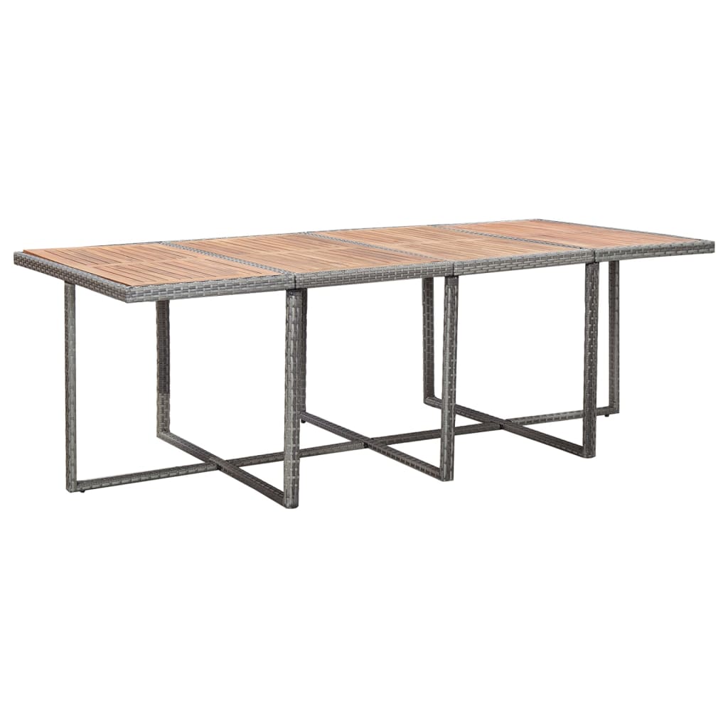 3-Delige Tuinset Met Kussens Poly Rattan Kleurig Antraciet En Bruin 224 cm tafellengte 12x Fauteuil + Tafel