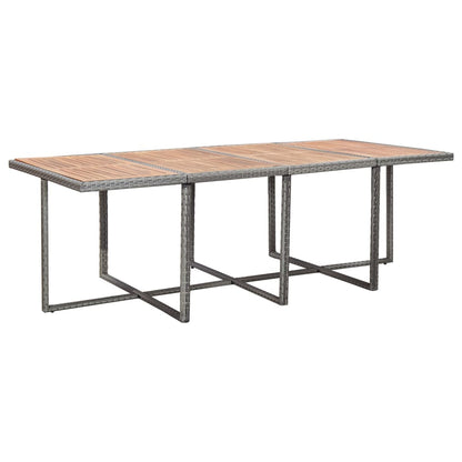 3-Delige Tuinset Met Kussens Poly Rattan Kleurig Antraciet En Bruin 224 cm tafellengte 12x Fauteuil + Tafel