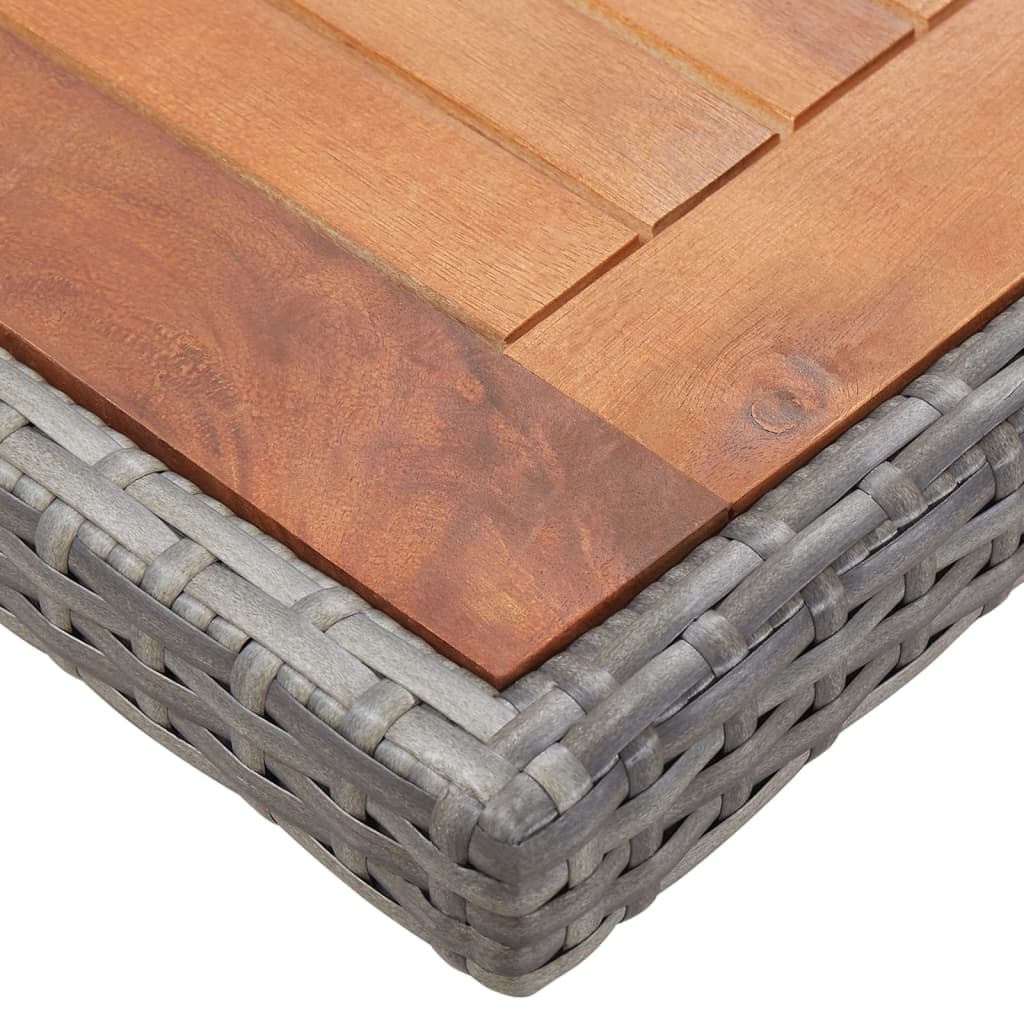 3-Delige Tuinset Met Kussens Poly Rattan Kleurig Antraciet En Bruin 224 cm tafellengte 12x Fauteuil + Tafel
