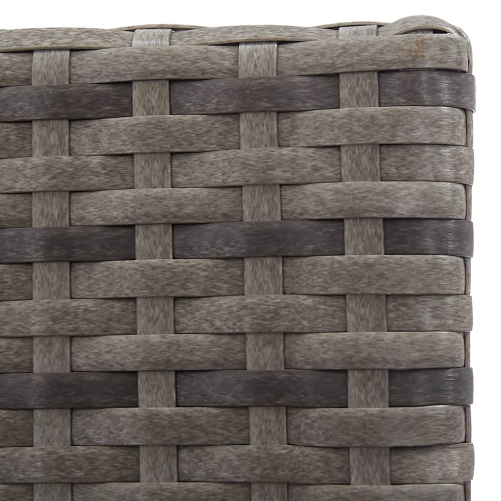 3-Delige Tuinset Met Kussens Poly Rattan Kleurig Antraciet En Bruin 224 cm tafellengte 12x Fauteuil + Tafel