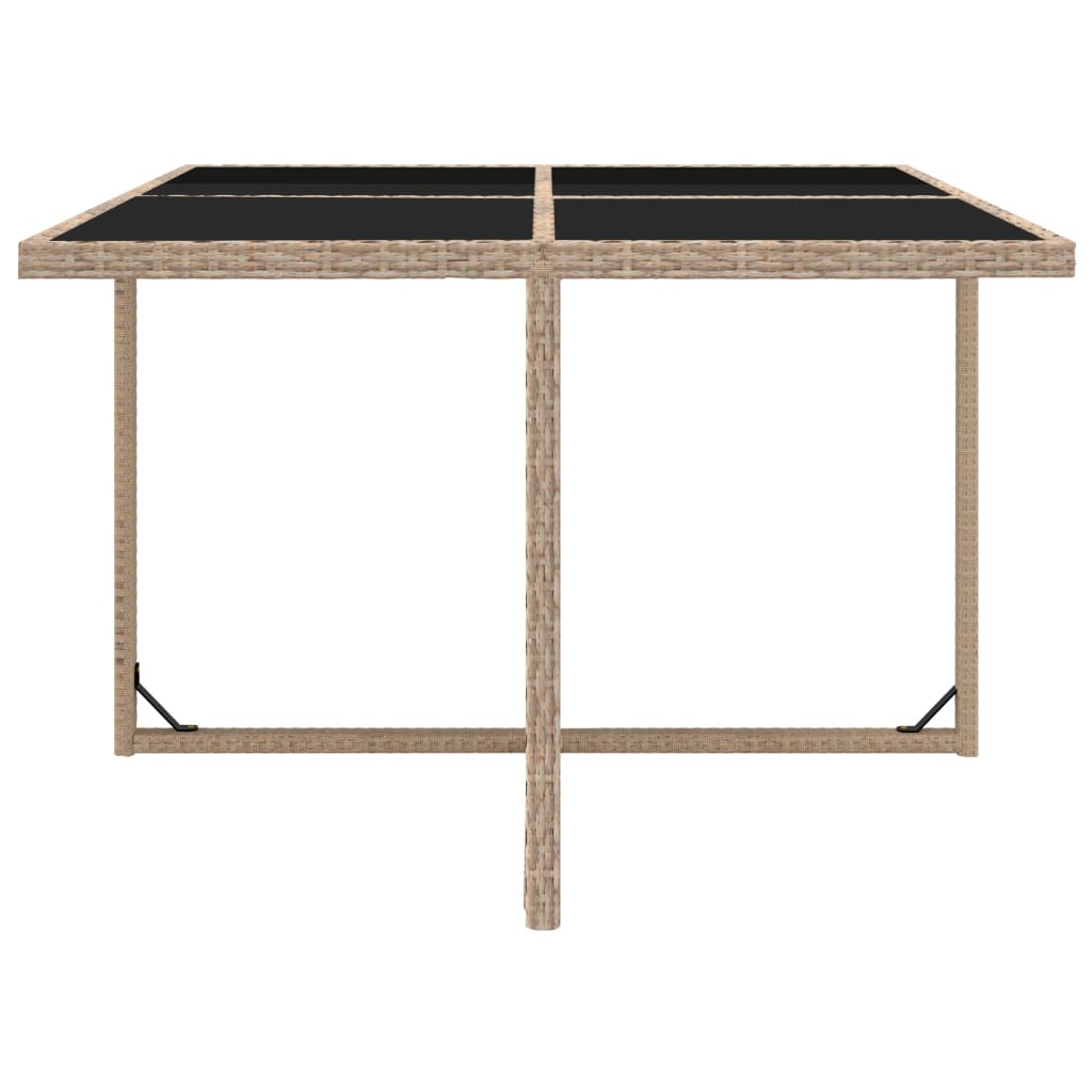 -Delige Tuinset Met Kussens Poly Rattan Beige