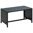 Coffee table 70x40x38 cm poly rattan black