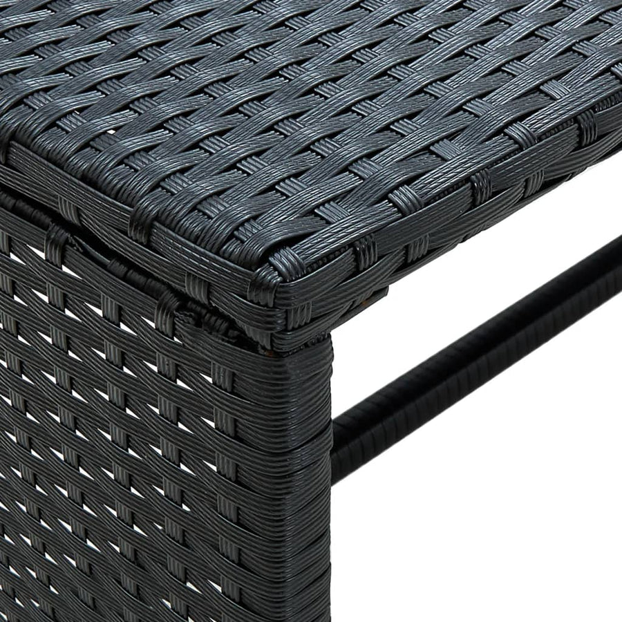 Salontafel 70X40X38 Cm Poly Rattan Zwart