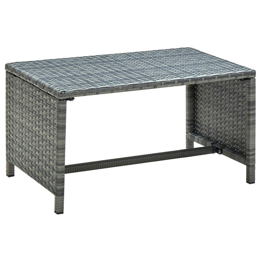 Salontafel 70X40X38 Cm Poly Rattan Antraciet