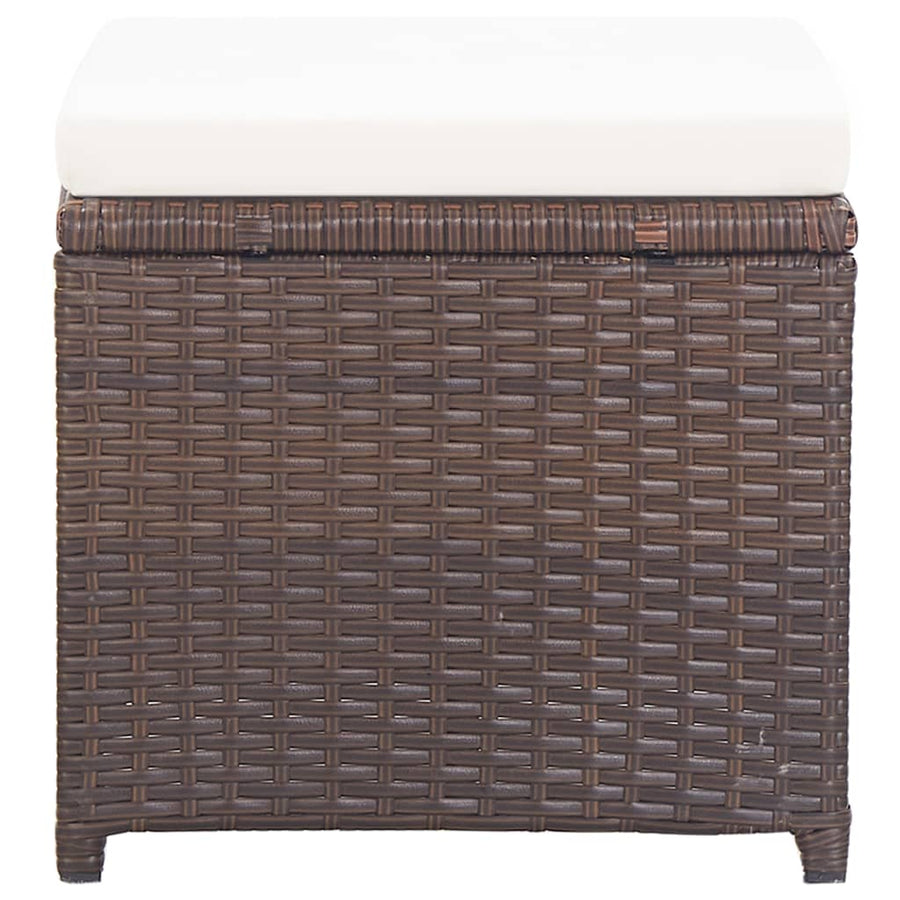 Tuinkrukken Met Kussens Poly Rattan Bruin