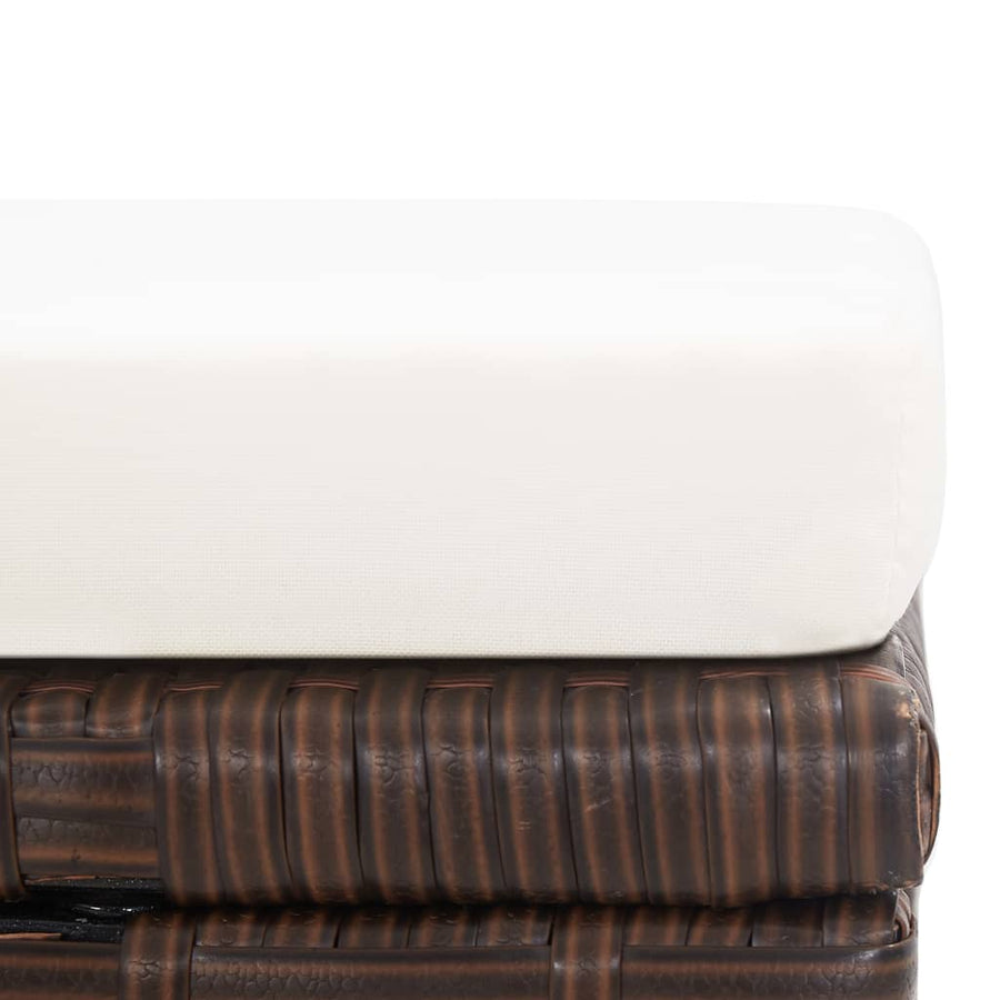 Tuinkrukken Met Kussens Poly Rattan Bruin