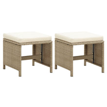 Tuinkrukken Met Kussens Poly Rattan Beige
