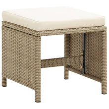 Tuinkrukken Met Kussens Poly Rattan Beige