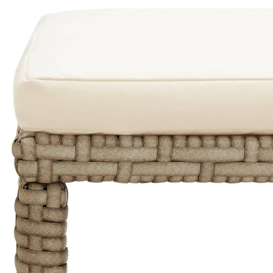 Tuinkrukken Met Kussens Poly Rattan Beige