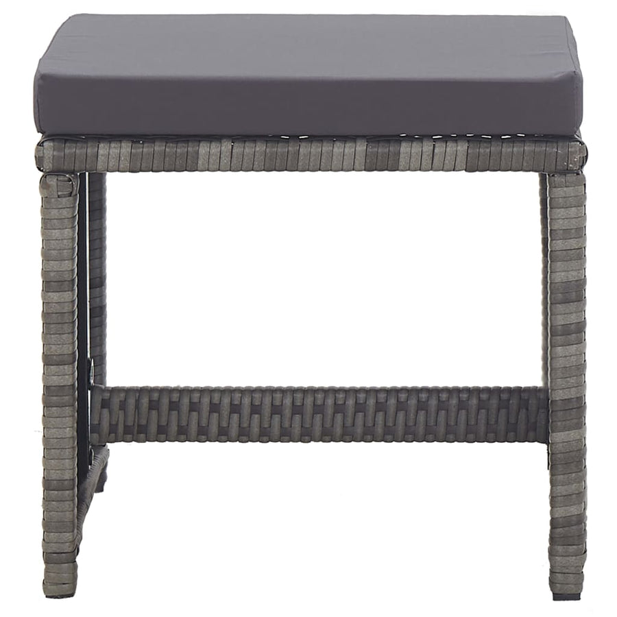Tuinkrukken 2 St Met Kussens Poly Rattan Antraciet