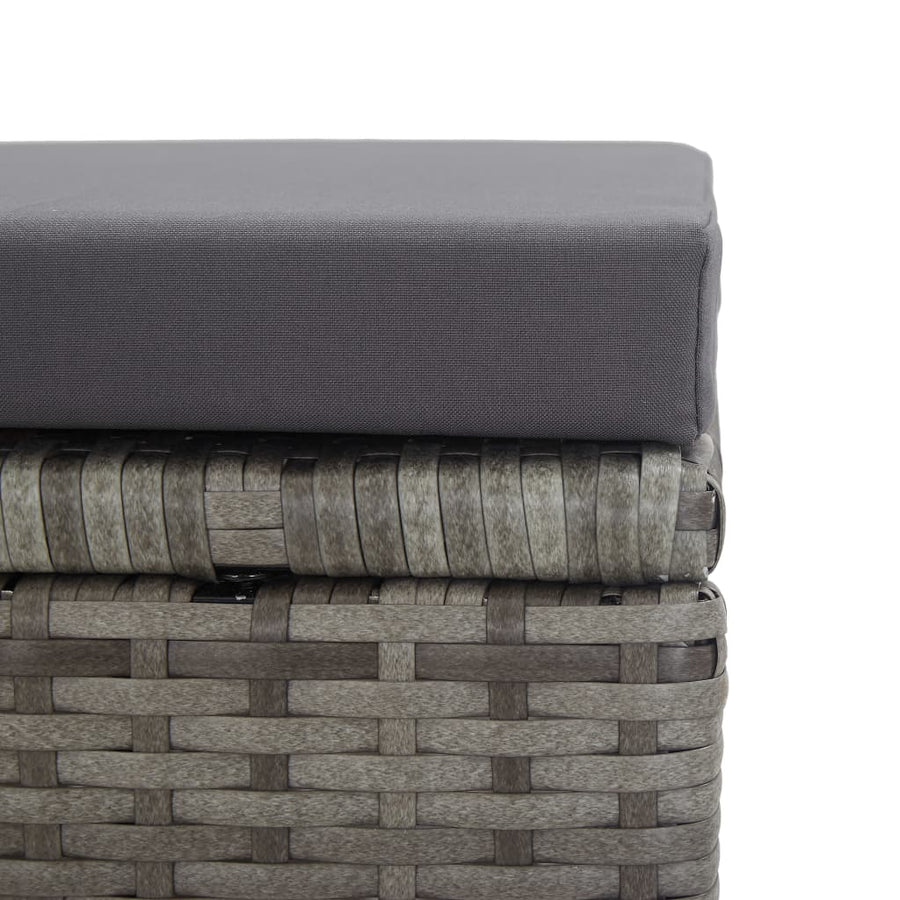 Tuinkrukken 2 St Met Kussens Poly Rattan Antraciet