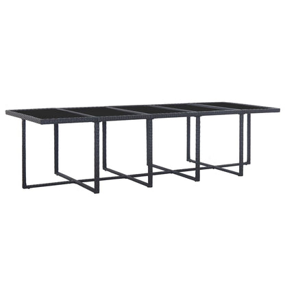 5-Delige Tuinset Met Kussens Poly Rattan Zwart en wit 10x Fauteuil + 4x voetensteun + Tafel