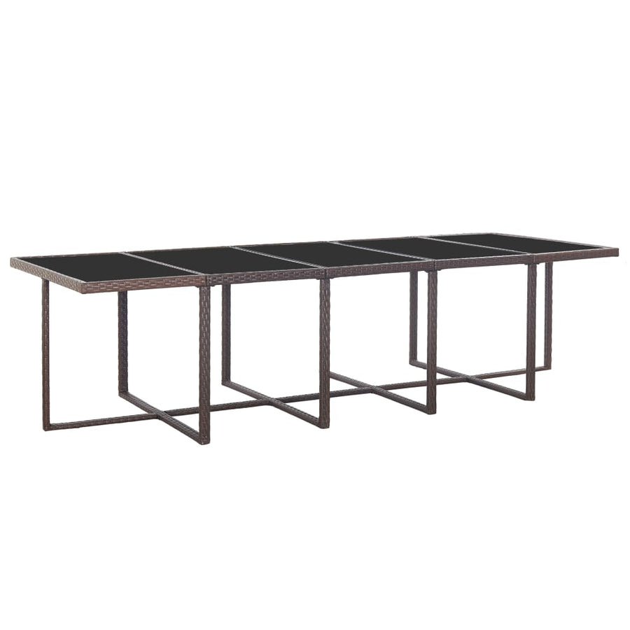 15-Delige Tuinset Met Kussens Poly Rattan Bruin Bruin