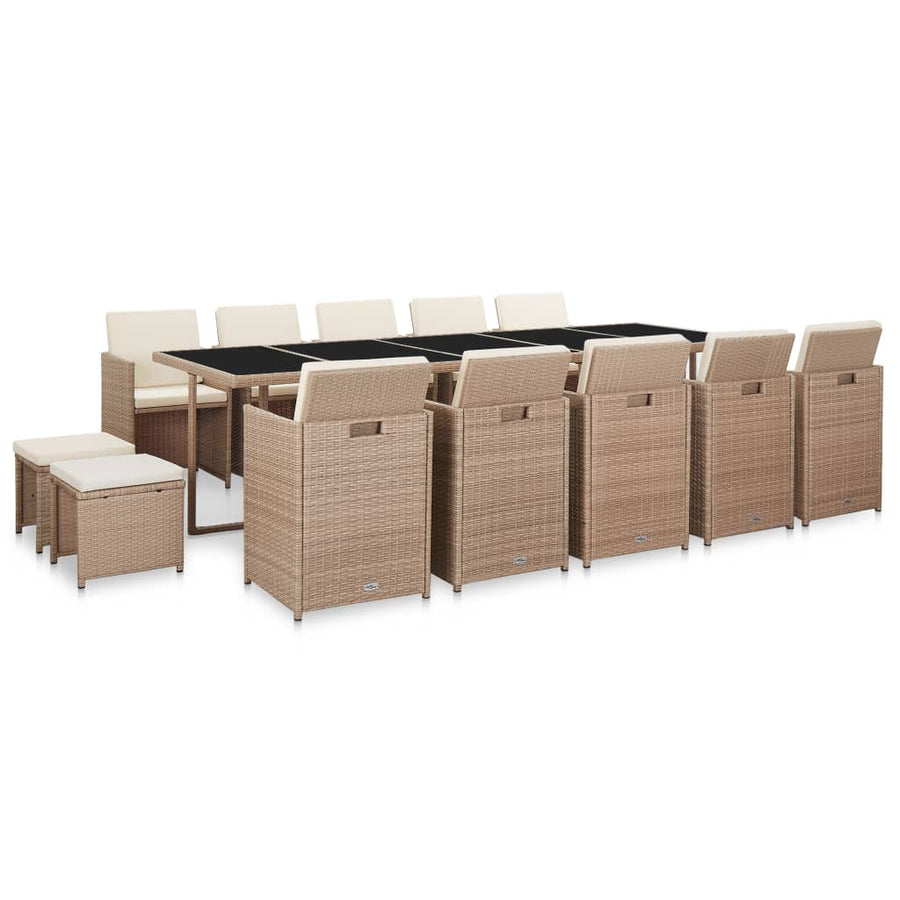 15-Delige Tuinset Met Kussens Poly Rattan 1