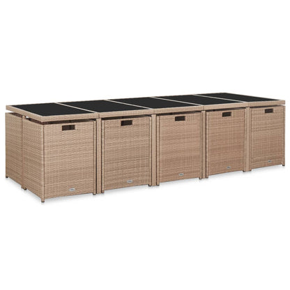 15-Delige Tuinset Met Kussens Poly Rattan 1